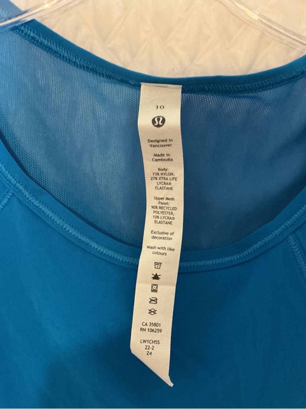 lululemon athletica Electric Blue Women's Athletic Tank - Picture 3 of 4